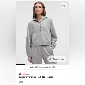 Lululemon Athletica Heather Gray Oversized Hoodie